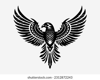 Dynamic eagle logo design illustration representing power and vision. Ideal for corporate, leadership, and nature inspired brands. Strong and eye catching.