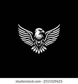 Dynamic Eagle Logo Design - Powerful Bird of Prey Emblem for Branding and Sports