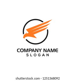 Dynamic eagle for transportation or expedition logo templates with vector files.