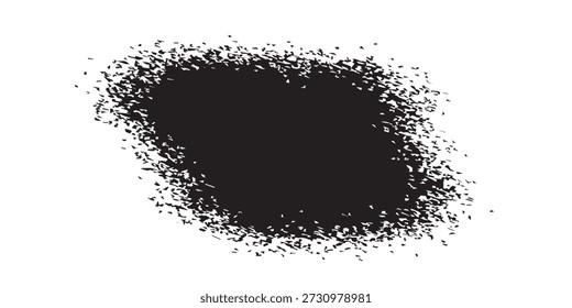 Um splatter de pintura de spray preto dinâmico e edgy criando uma textura grunge, perfeito para adicionar uma sensação urbana ou angustiada aos projetos.
