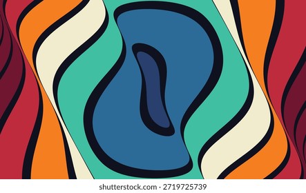 Dynamic effect. Optic art illustration of circles. 3d vector for brochure, poster, cover, card, presentation, flyer or banner.