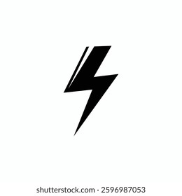 Dynamic Electric Bolt Icon Design for Bold Branding, Sports, Energy Themes, and Modern Graphics