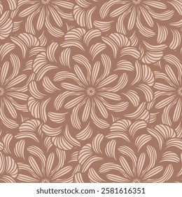 Dynamic elegant abundant luxurious mocha mousse brown abstract fluent floral