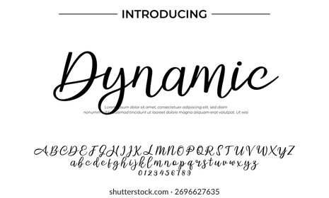 Dynamic - Elegant Script Font for Smooth Handwritten Design and Creative Typography