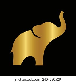 A dynamic elephant logo, symbolizing strength and grace. Versatile and design applications, strong and memorable visual identity. Vector Illustration.