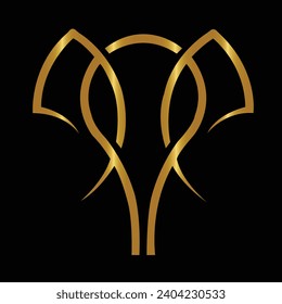 A dynamic elephant logo, symbolizing strength and grace. Versatile and design applications, strong and memorable visual identity. Vector Illustration.