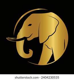 A dynamic elephant logo, symbolizing strength and grace. Versatile and design applications, strong and memorable visual identity. Vector Illustration.