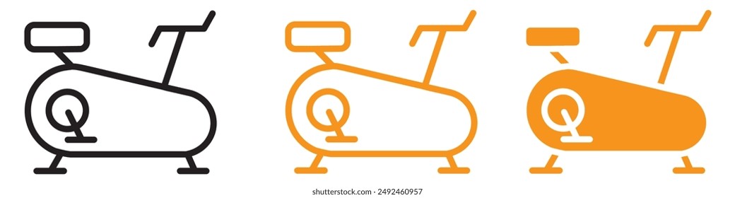 Dynamic Elliptical Bike Icon for Fitness and Exercise Illustrations Perfect for Representing Cardio Equipment and Workout Routines