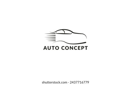 Dynamic emblem capturing the thrill of speed, with a racing car symbolizing adrenaline-fueled excitement.