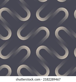 Dynamic Energetic Linear Rippled Structure Seamless Pattern Vector Abstract Background. Retro Fashion Trendy Textile Design Repetitive Pale Grey Wallpaper. Half Tone Art Endless Graphical Illustration