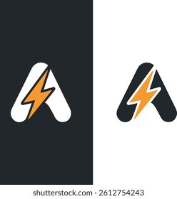 
Dynamic and energetic logo featuring the letter “A” with a lightning bolt. Ideal for electric companies, energy brands, technology startups, or power-related services. Fully scalable vector EPS file.