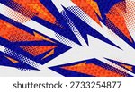 Dynamic and Energetic Sport Background Design with Sharp Shapes and Halftone Dots. For Sport Event Banner and Poster Design