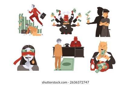 Dynamic and Engaging Illustrations of Financial Success, Ambition, and Prosperity Goals