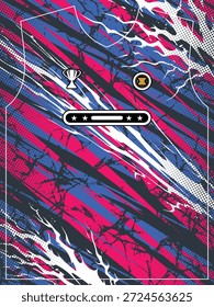 Plantilla dinámica de Jersey Esports con salpicaduras Abstractas y efectos Grunge