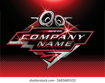 Dynamic esports logo template with bold red and black accents and futuristic design elements for gaming brands	