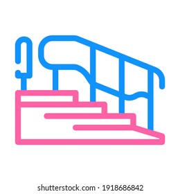 dynamic exercise ladder-bars color icon vector. dynamic exercise ladder-bars sign. isolated symbol illustration