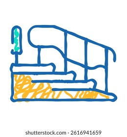 dynamic exercise ladder-bars doodle icon sketch vector. dynamic exercise ladder-bars sign. isolated symbol illustration