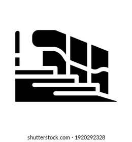 dynamic exercise ladder-bars glyph icon vector. dynamic exercise ladder-bars sign. isolated contour symbol black illustration