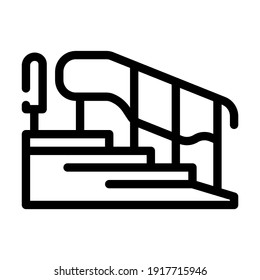 dynamischer Trainingsleiter-Balken Linie Symbol Vektorgrafik. dynamisches Trainingsleiter-Balken-Schild. isoliertes Kontursymbol