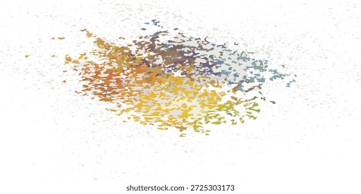 A dynamic explosion of colorful paint splatters, evoking a sense of artistic expression and lively movement.