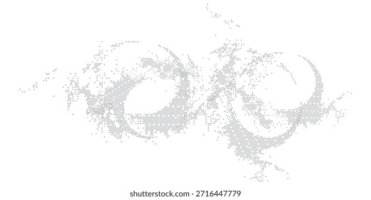 A dynamic explosion of fine white powder, creating a cloud-like abstract form with intricate details.