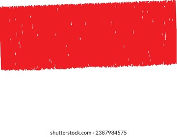 Dynamic and expressive representation of Indonesia's national flag. With a creative use of paint brush strokes, the piece captures the vibrancy and diversity of the nation. 
