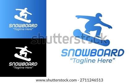 A dynamic extreme-sport snowboard identity made for gear brands, activity programs, and winter sport communities.