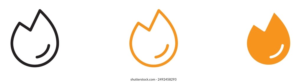 Dynamic Fire Flame Icon für Energie- und Sicherheitsgrafiken Ideal für die Darstellung von Flammen und Brandgefahren in Sicherheit und Energie Designs