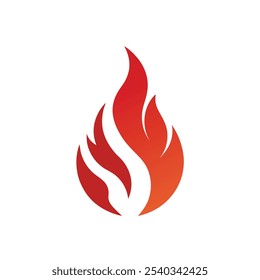 Dynamic Fire Flame Logo Vector – Bold and Iconic Fire Symbol Design Template