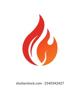 Dynamic Fire Flame Logo Vector – Bold and Iconic Fire Symbol Design Template