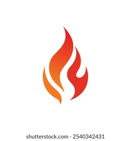 Dynamic Fire Flame Logo Vector – Bold and Iconic Fire Symbol Design Template