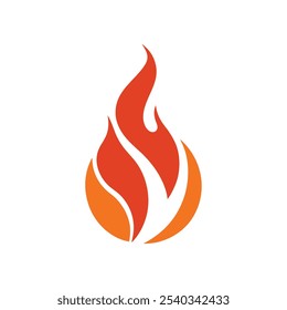 Dynamic Fire Flame Logo Vector – Bold and Iconic Fire Symbol Design Template