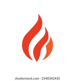 Dynamic Fire Flame Logo Vector – Bold and Iconic Fire Symbol Design Template