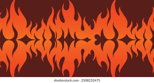 dynamic fire text illustration in vector format. Bold, flaming typography exudes intensity and energy.