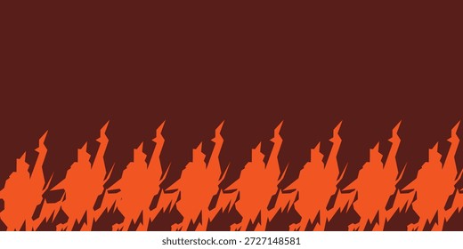 dynamic fire text illustration in vector format. Bold, flaming typography exudes intensity and energy.

