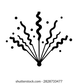 Dynamic fireworks explosion with vibrant sparks and trails illuminating the night sky, creating a festive and celebratory atmosphere.