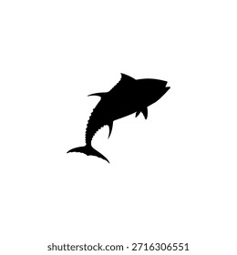 A ilustração da silhueta dinâmica dos peixes representa elementos de design de movimento, biodiversidade marinha e ecossistema aquático.