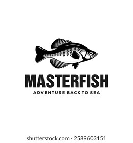 Dynamic Fishing Logo deign vector