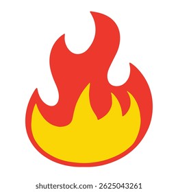 Dynamic Flame Icon – Bold Fire Symbol with Gradient Colors