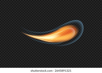 Dynamic Flame Isolated on Transparent Background for Design Element and Decoration, PNG cut-out