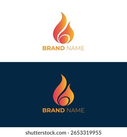 Logotipo da chama dinâmica para marcas
