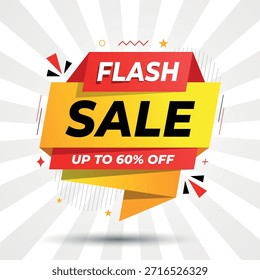 Etiqueta dinámica de la venta del flash con 60 ofertas de descuento