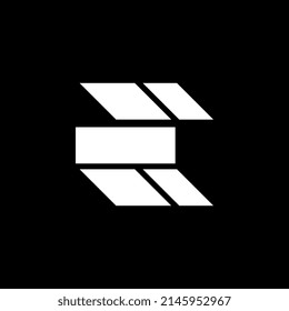 dynamic flat letter e corporate logo design