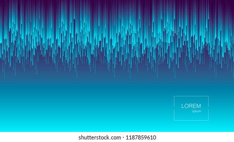 Dynamic Flow Bright Lines Abstract Background. Landing Page. Digital Glitch Effect
