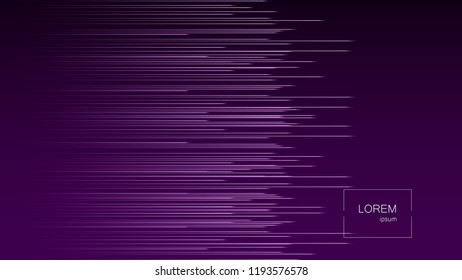 Dynamic Flow Bright Lines Abstract Background. Landing Page. Digital Glitch Effect