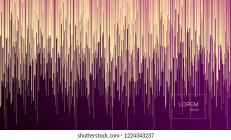 Dynamic Flow Bright Lines Abstract Background. Landing Page. Digital Glitch Effect