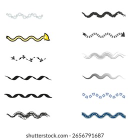 Dynamic flow symbol. Colorful vector design. Black background shape.