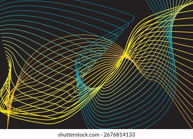 Linhas de Fluxo Dinâmicas no Plano de Fundo Escuro