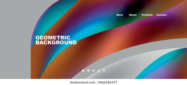Dynamic flowing shapes concept design composition. Vector Illustration For Wallpaper, Banner, Background, Card, Book Illustration, landing page