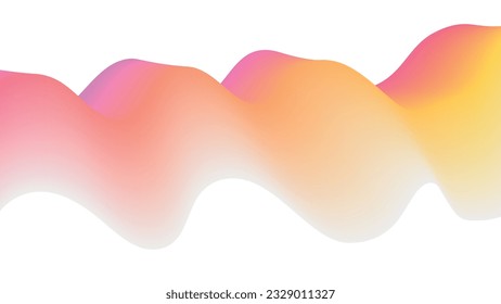 Dynamic flowing wave lines design element. Abstract wavy lines gradient vector illustration. Abstract colorful gradient blend wave lines and technology background.
